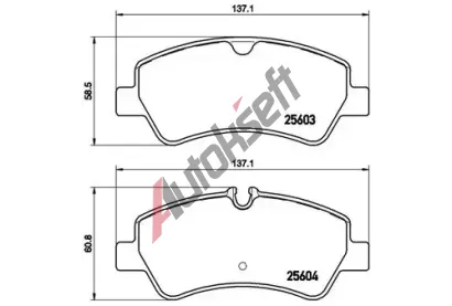 BREMBO Sada brzdovch destiek BRE P24160, P 24 160