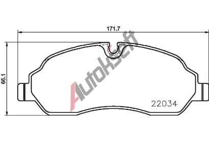 BREMBO Sada brzdovch destiek BRE P 24 171, BRE P24171