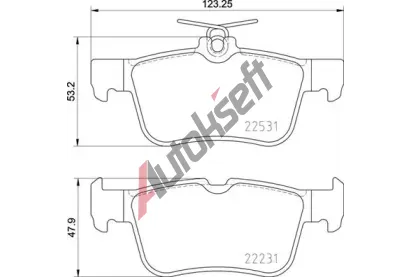BREMBO Sada brzdovch destiek BRE P 24 175, BRE P24175