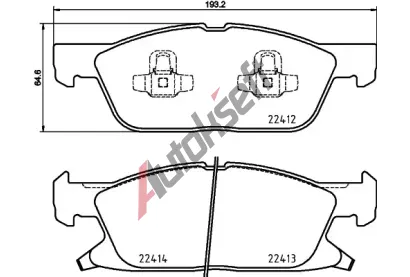 BREMBO Sada brzdovch destiek BRE P 24 188, BRE P24188