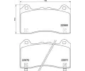 BREMBO Sada brzdovch destiek ‐ BRE P24202