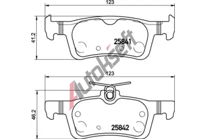 BREMBO Sada brzdovch destiek BRE P24204, BRE P 24 204