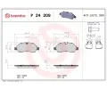 Sada brzdovch destiek BREMBO ‐ BRE P24209