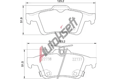 BREMBO Sada brzdovch destiek BRE P24216, P 24 216