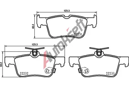 BREMBO Sada brzdovch destiek BRE P24217, P 24 217