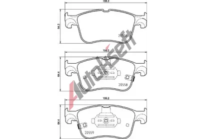 BREMBO Sada brzdovch destiek BRE P24218, P 24 218