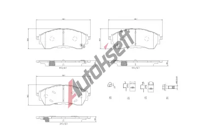 BREMBO Sada brzdovch destiek BRE P24225, P 24 225