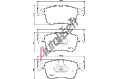 BREMBO Sada brzdovch destiek BRE P24234, P 24 234
