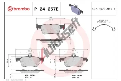 BREMBO Sada brzdov�ch desti�ek BEYOND LINE - EV BRE P24257E, P 24 257E