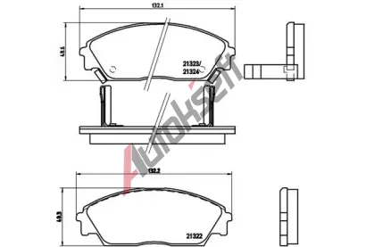BREMBO Sada brzdovch destiek - kotouov brzda BRE P28016, P 28 016