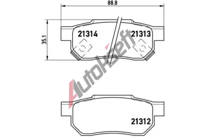 BREMBO Sada brzdovch destiek - kotouov brzda BRE P28017, P 28 017