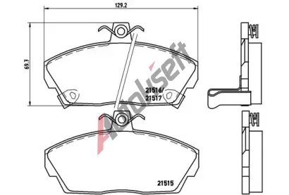 BREMBO Sada brzdovch destiek - kotouov brzda BRE P28020, P 28 020