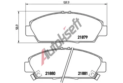 BREMBO Sada brzdovch destiek - kotouov brzda BRE P28021, P 28 021