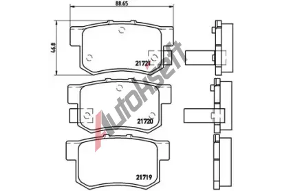 BREMBO Sada brzdovch destiek - kotouov brzda BRE P28022, P 28 022