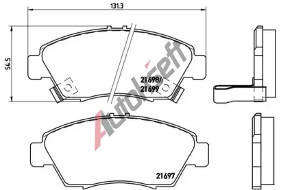 BREMBO Sada brzdovch destiek - kotouov brzda BRE P28024, P 28 024