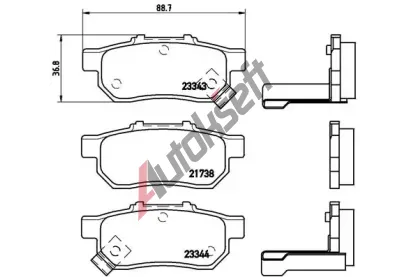 BREMBO Sada brzdovch destiek - kotouov brzda BRE P28025, P 28 025