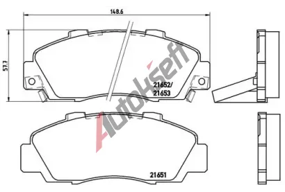 BREMBO Sada brzdovch destiek - kotouov brzda BRE P28026, P 28 026