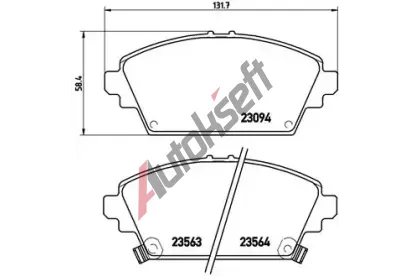 BREMBO Sada brzdovch destiek - kotouov brzda BRE P28029, P 28 029