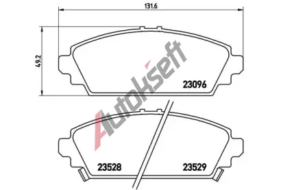 BREMBO Sada brzdovch destiek - kotouov brzda BRE P28031, P 28 031