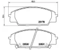 Sada brzdovch destiek BREMBO ‐ BRE P28032