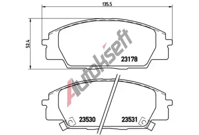 BREMBO Sada brzdovch destiek - kotouov brzda BRE P28032, P 28 032