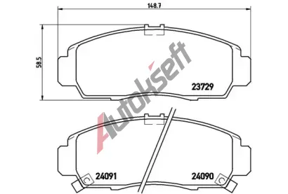 BREMBO Sada brzdovch destiek - kotouov brzda BRE P28034, P 28 034