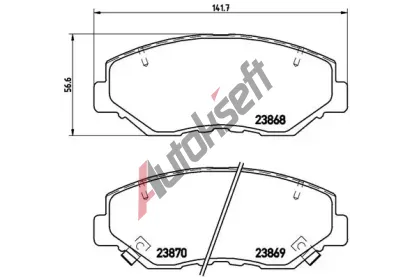BREMBO Sada brzdovch destiek BREMBO XTRA LINE BRE P28035X, P 28 035X
