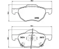 Sada brzdovch destiek BREMBO ‐ BRE P28036