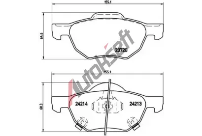 BREMBO Sada brzdovch destiek - kotouov brzda BRE P28036, P 28 036