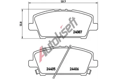 BREMBO Sada brzdovch destiek - kotouov brzda BRE P28037, P 28 037