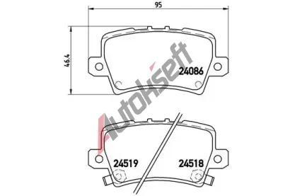 BREMBO Sada brzdovch destiek - kotouov brzda BRE P28038, P 28 038