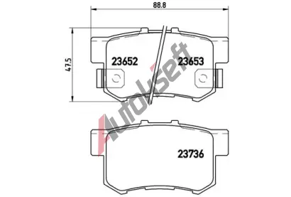 BREMBO Sada brzdovch destiek - kotouov brzda BRE P28039, P 28 039