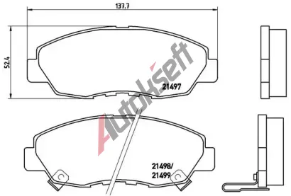 BREMBO Sada brzdovch destiek BRE P28042, P 28 042