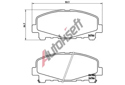 BREMBO Sada brzdovch destiek BREMBO XTRA LINE BRE P 28 043X, BRE P28043X