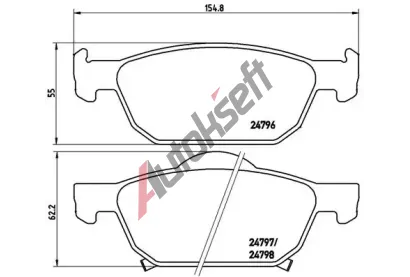 BREMBO Sada brzdovch destiek BREMBO XTRA LINE BRE P 28 044X, BRE P28044X