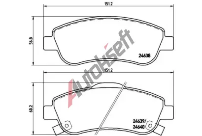 BREMBO Sada brzdovch destiek - kotouov brzda BRE P28045, P 28 045