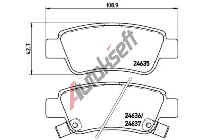 BREMBO Sada brzdovch destiek - kotouov brzda BRE P28046, P 28 046