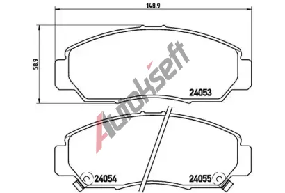 BREMBO Sada brzdovch destiek - kotouov brzda BRE P28047, P 28 047