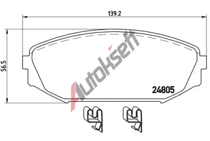 BREMBO Sada brzdovch destiek BRE P 28 049, BRE P28049