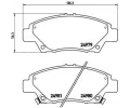 Sada brzdovch destiek BREMBO ‐ BRE P28050