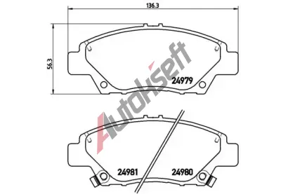 BREMBO Sada brzdovch destiek - kotouov brzda BRE P28050, P 28 050