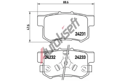 BREMBO Sada brzdovch destiek - kotouov brzda BRE P28051, P 28 051