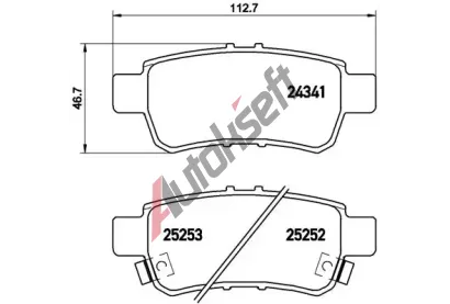 BREMBO Sada brzdovch destiek BRE P28062, P 28 062
