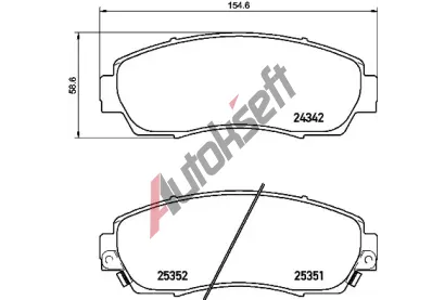 BREMBO Sada brzdovch destiek BRE P 28 068, BRE P28068