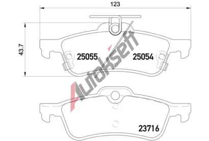 BREMBO Sada brzdovch destiek BRE P28070, P 28 070