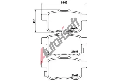 BREMBO Sada brzdovch destiek BREMBO XTRA LINE BRE P28072X, P 28 072X