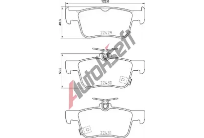 BREMBO Sada brzdovch destiek BRE P 28 089, BRE P28089
