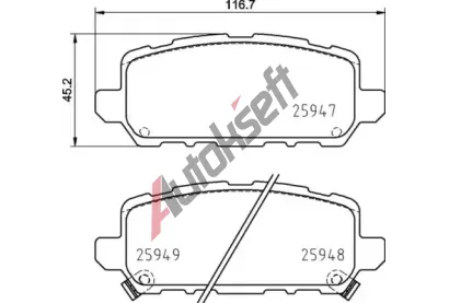 BREMBO Sada brzdovch destiek BRE P 28 090, BRE P28090