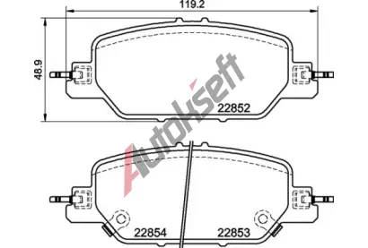 BREMBO Sada brzdovch destiek BRE P28097, P 28 097