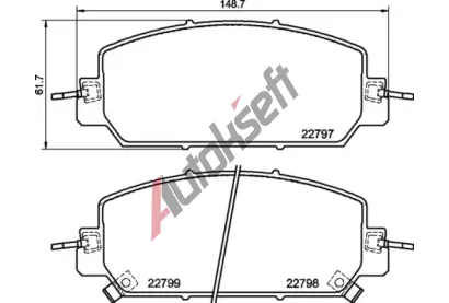 BREMBO Sada brzdovch destiek BRE P28098, P 28 098